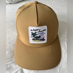 Palm Golf No Bogeys in Paradise Tan Trucker Cap